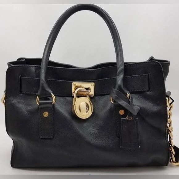Michael Kors Bags Authentic Michael Kors Black Leather With Gold